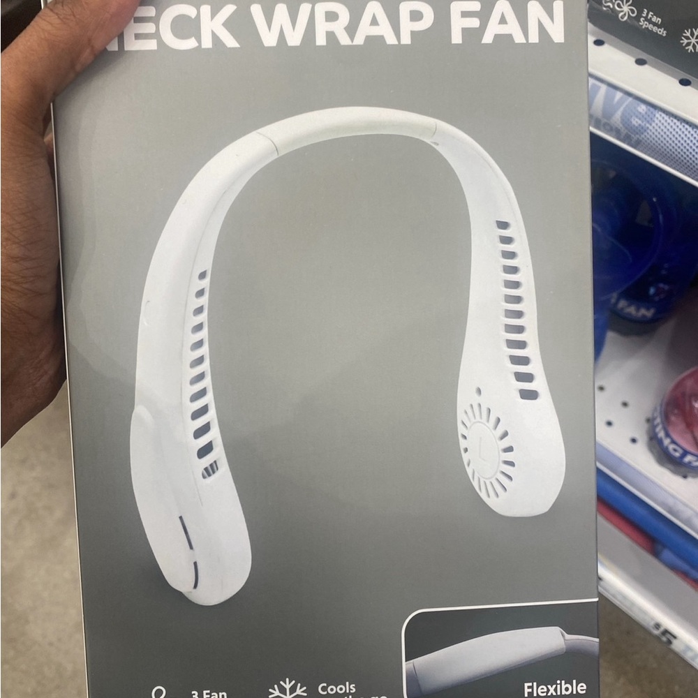 White Portable Neck Fan